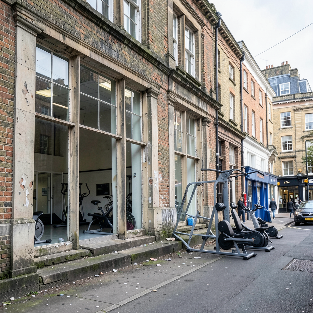 Derelict council offices beside station being turned into gym
